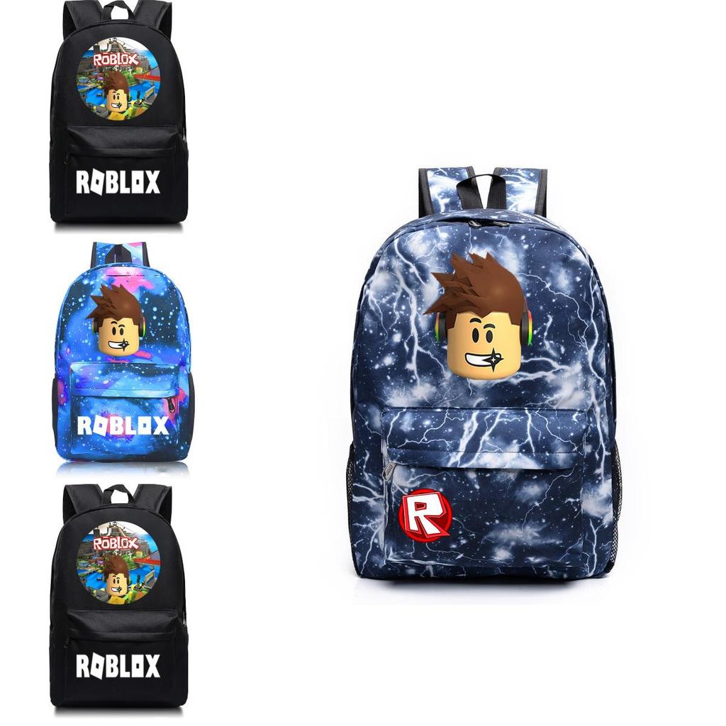 Roblox Pattern Kids Schoolbag Backpack With Starry Background And Large Capacity