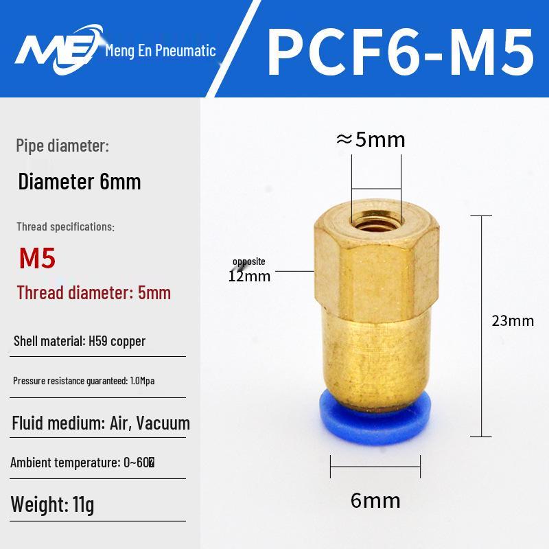 Copper Corrosion-Resistant Pneumatic Quick Connector Fitting for Air Compressors