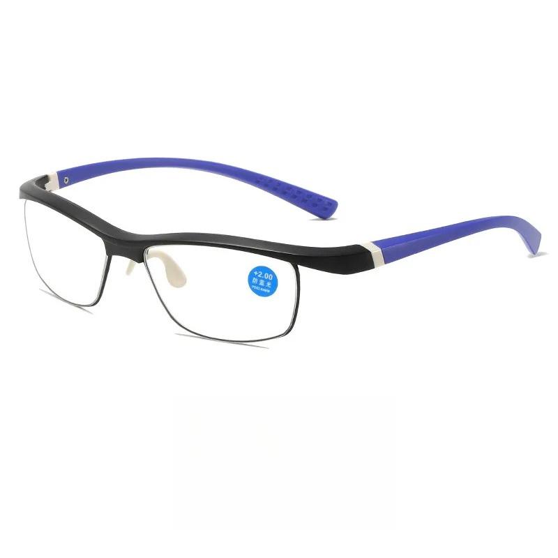 TR90 Sports Reading Glasses 0 To+4 0 Anti Slip Eyeglass Legs Half Frame Business Eyewear Lightweight Durable
