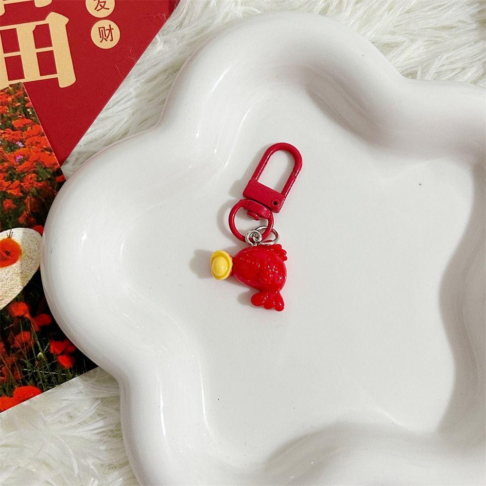 Lucky Bag Lunar New Year Keychain Red Packet Tanghulu Key Chain Fashion Red Lantern Keyring  Unisex