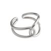 Open Ring for Women Simple Knot Design Fashionable Line Wrapping Ring Geometric Style Ins Personality Ring