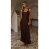 Europäisch-Amerikanisches Damen Satin-Slip-Kleid Schulterfrei Abendparty-Kleid Lässiges Cocktailkleid