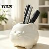Creative Animal Pencil Holder Cute Cat Pen Holder, 3D Printed Kitten Desk Organizer, Minimalist Stationery Decorative Container Cup, Multi-purpose