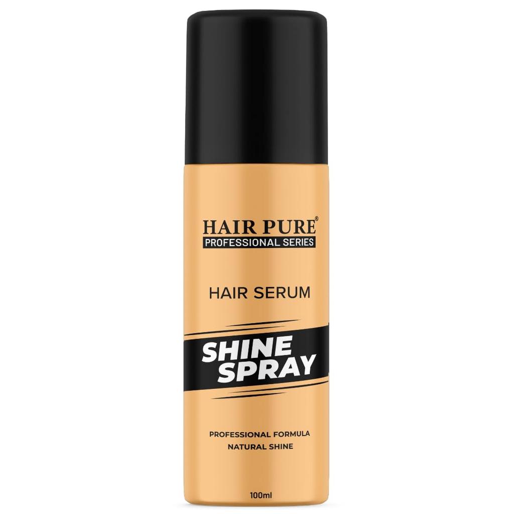 Hair Pure Shine Hair Spray 100ml | Long Lasting Hold, No Flaking & Natural Shine | Non Sticky & Easy Wash Off | Quick Hair Styling and Setting