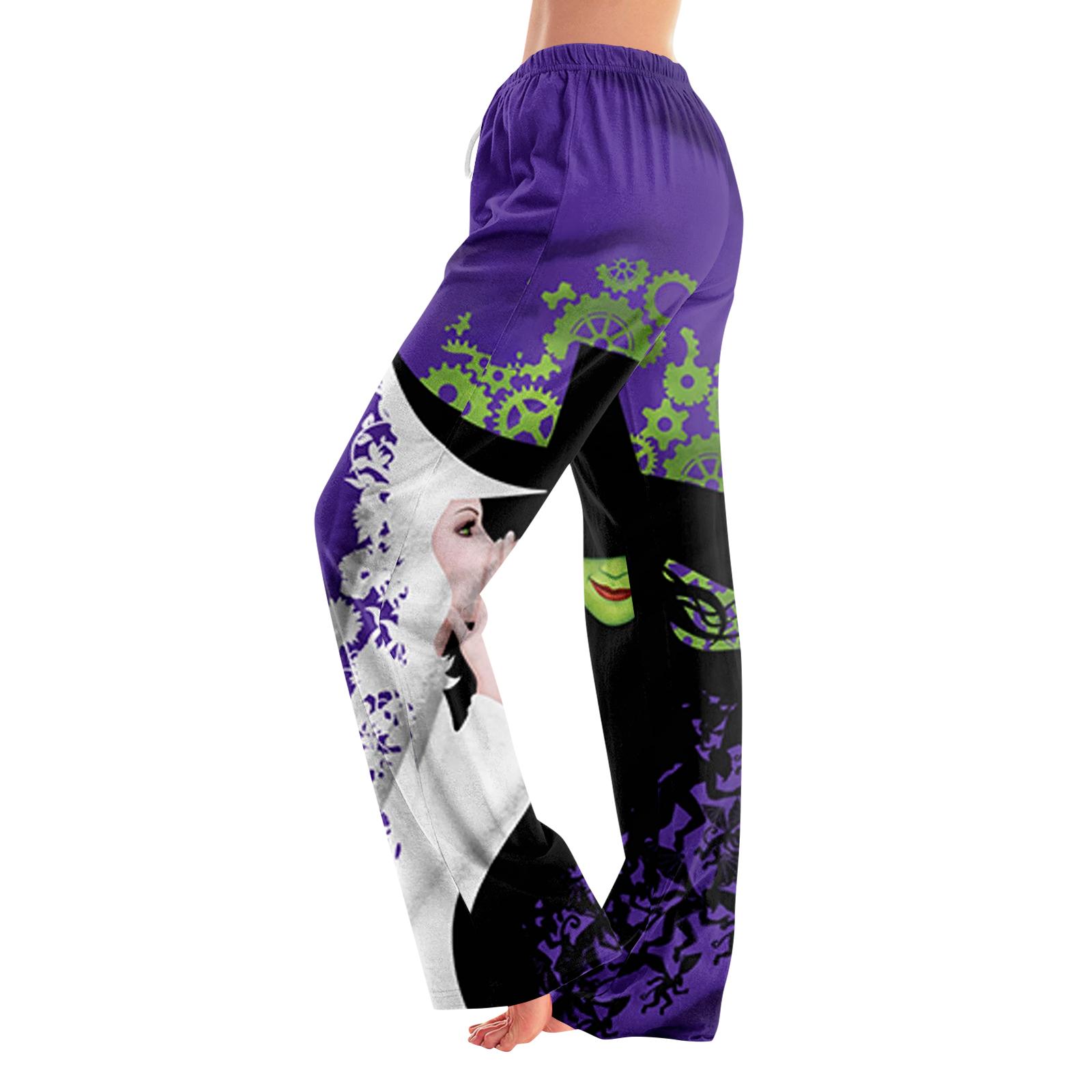 

Пижамные брюки Домашняя одежда Повседневные Брюки на кулиске с эластичной талией Удобные Прямые Брюки для йоги Свободные S фиолетовый