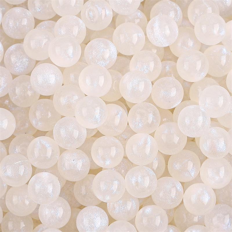 Acrylic Iridescent Mermaid Poreless Loose Beads Handmade DIY Phone case Decorative Material Jewelry Accessory Round Beads