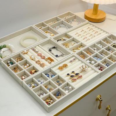 Velvet Jewelry Box for Rings, Earrings, Bracelets, Necklaces & Ornaments Display