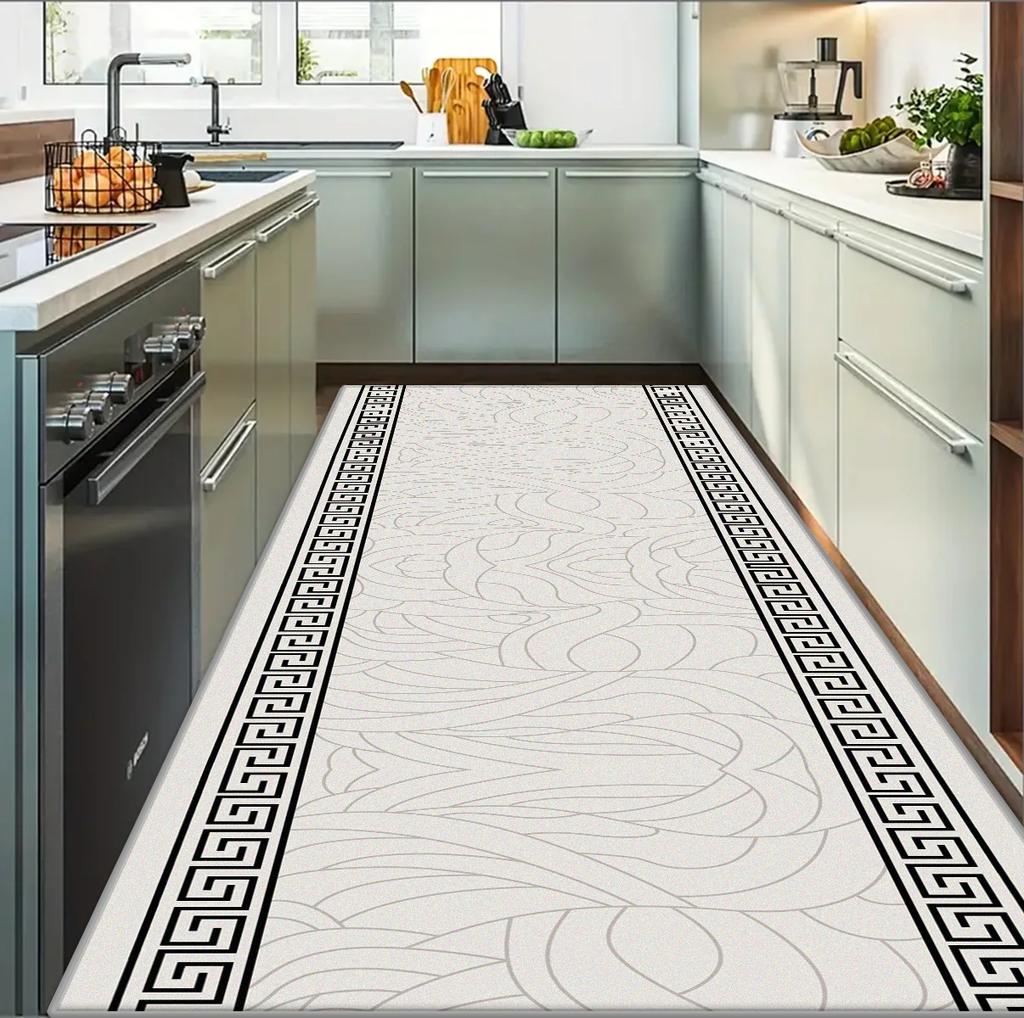 Modern Kitchen Non-slip Long Runner Rugs Decoration Home Living Room Bedroom Corridor Carpet Stairs Entryway Floor Mat Washable