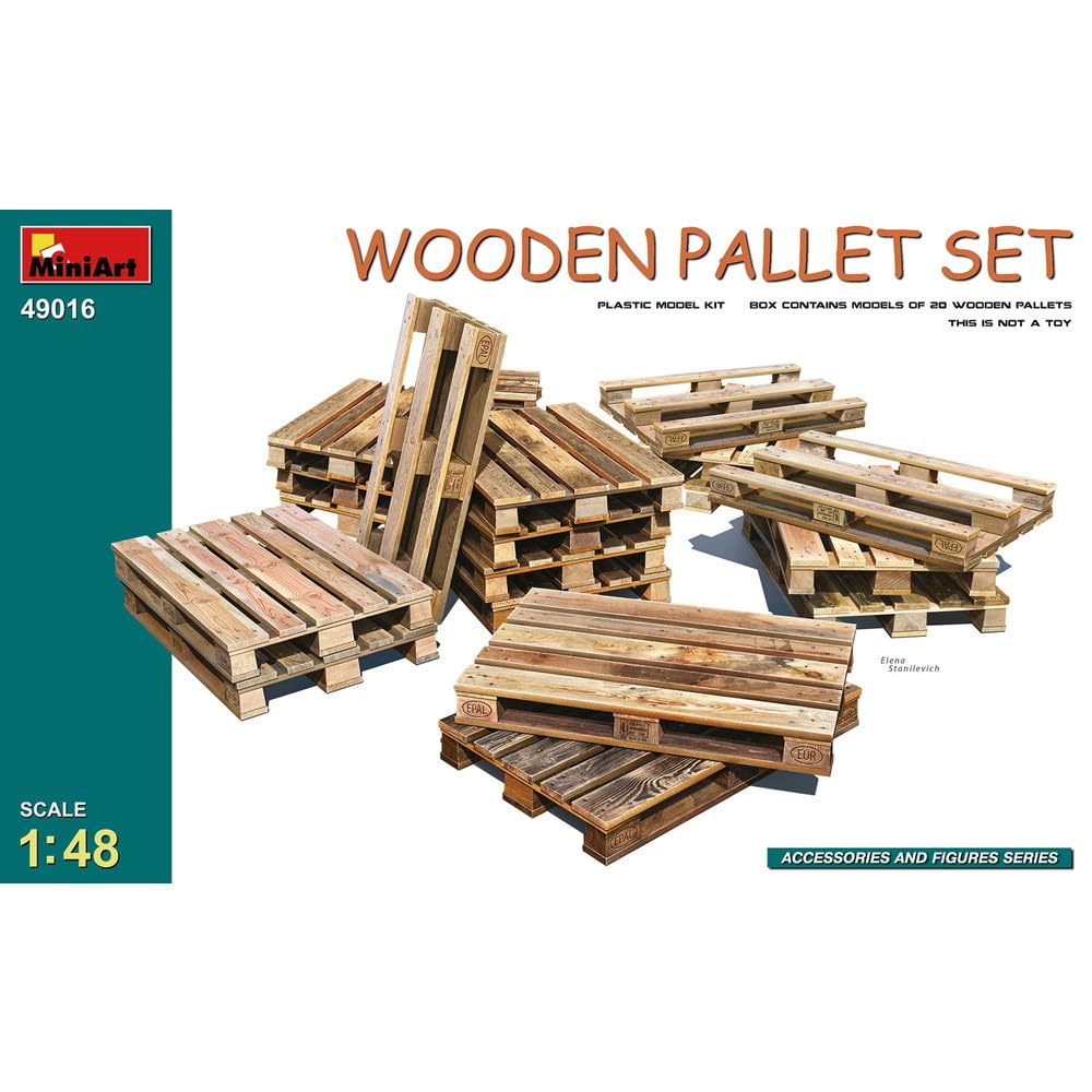 

Miniart Scale Wooden Pallets of for Plastic Model Kits 1/48 (Set 20) (MA49016) серый
