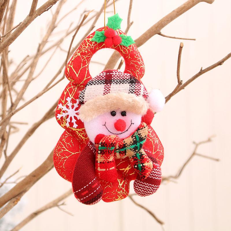 

Рождественские украшения для дверей Подвеска на рождественскую елку Рождественский кулон Маленькая кукла Рождественские украшения Snowman