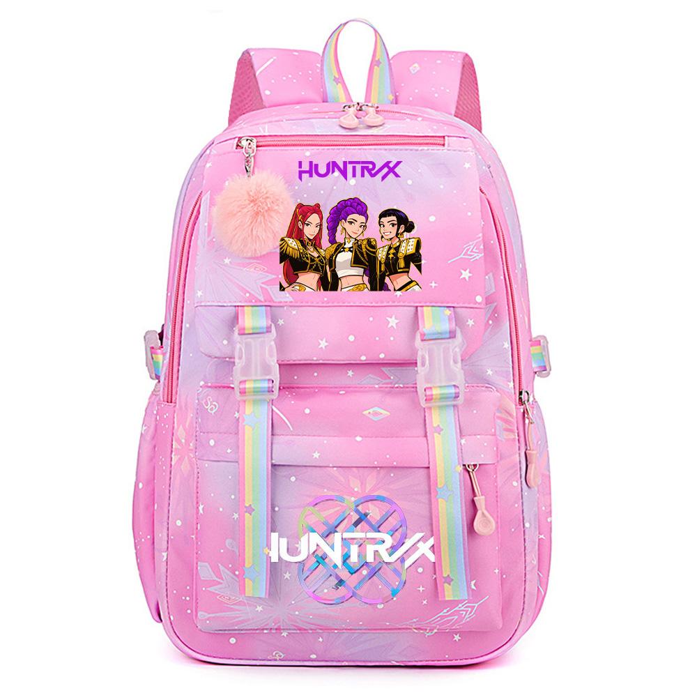 K-Pop Dämonenjäger Bedruckter Wasserdichter Rucksack mit Großer Kapazität Teenger Schüler Mädchen Junge Schultasche Buchtasche Damen Große Kapazität Reisetasche Geschenk