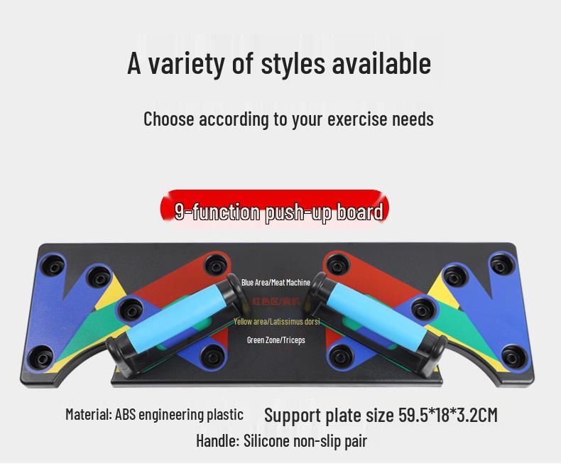 9-in-1 Multifunctional Push-Up Bar for Home Fitness & Bodybuilding - Chest & Arm Training Board