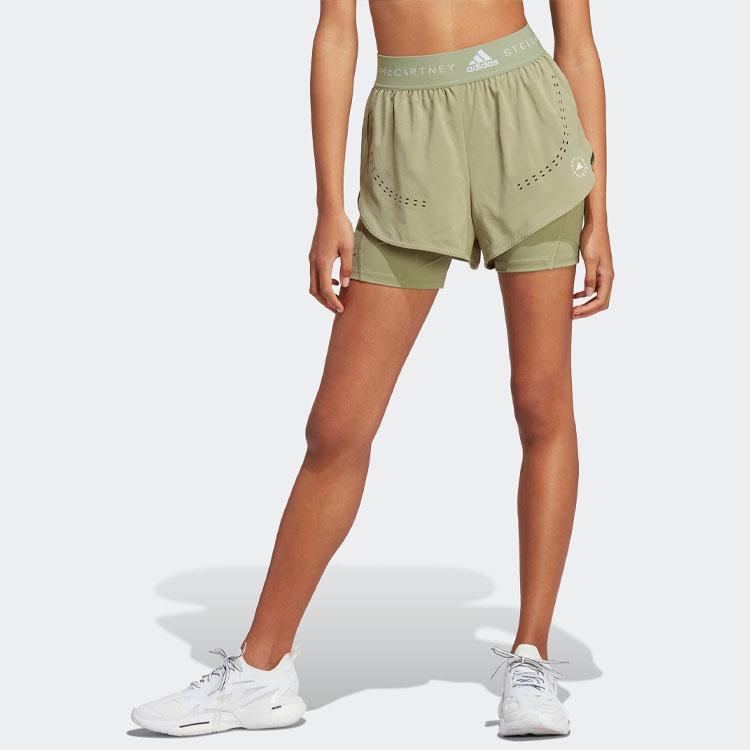 Adidas Truepurpose Two-In-One Shorts With Logo Embroidery Quick-Dry Regular Fit Women bottoms Tent-Green HS0985
