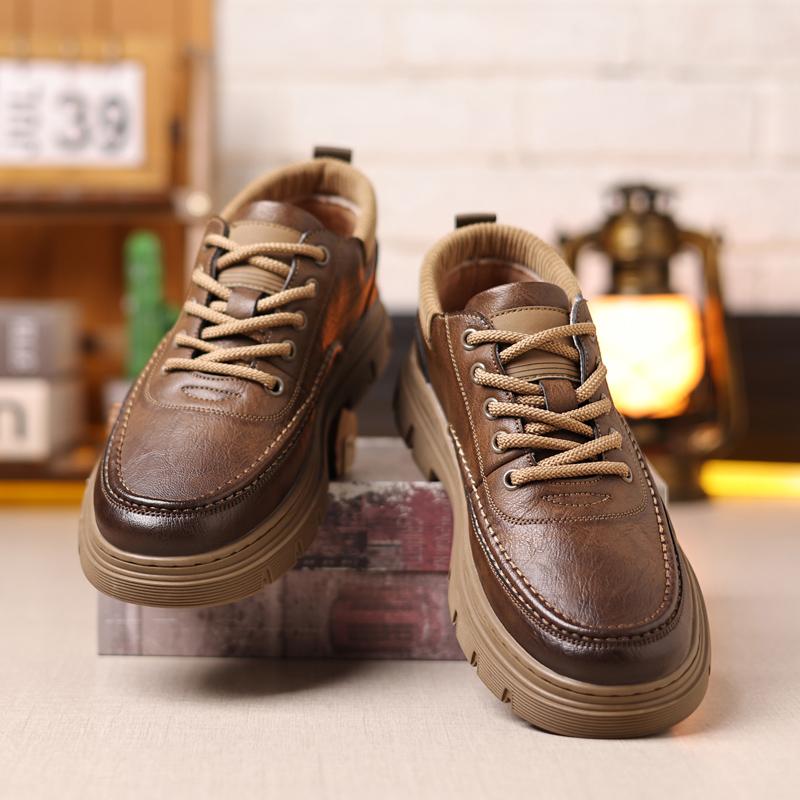New Arrival Leather Casual Shoes Mens Lace Up Oxford Shoes Outdoor Jogging Shoes Office Male Dress Footwear Hot-selling Sneakers