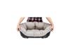 Ferplast Siesta DX6 Kunststoff Hundebett Kissenbezug, Sofakissen 6, Grau Beige