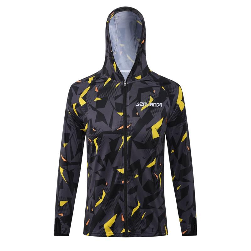 Chaqueta de pesca transpirable de seda helada para hombre Lanmiu