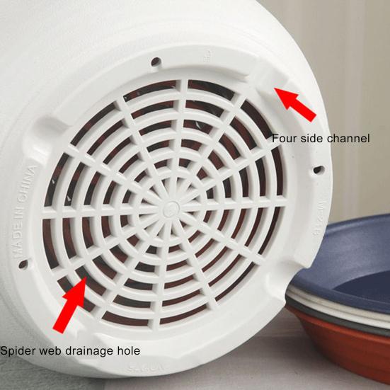 Nordic Style Succulent Plant Creative Balcony Round Plastic Flower Pot with Tray