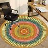 1pc Mandala Artwork Carpet, Round Non Slip Durable Large Size Office Carpet, Suitable for Office
