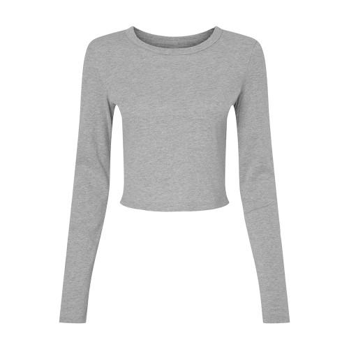 Bella + Canvas Womens/Ladies Long-Sleeved Crop Top