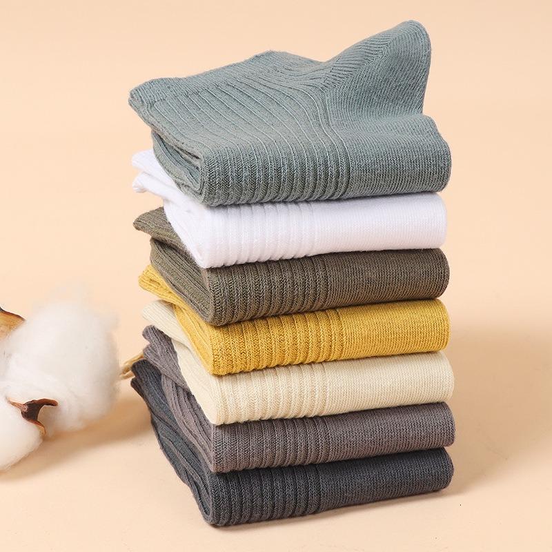 5 Pairs of Men's Spring and Summer New Solid Color Casual Breathable Low Top Boat Socks