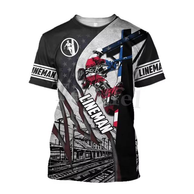 3D Printed Men's Round Neck Short Sleeved T-shirt for Unisex Casual Men's Wear