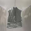 White Duck Down New Light Down Vest Women's Short V-neck Liner Is Thin and Warm Autumn and Winter Vest Tide