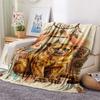 1 Peça Manta de Flanela com Estampa Tribal, Alta Qualidade, Confortável para Todas as Estações, Decoração de Casa, Calor e Conforto