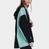 Fila 2023 Autumn New Knitted Hooded Sweatshirt Fashion Loose Color Block Splicing Women Tops Black F11W339207FBK