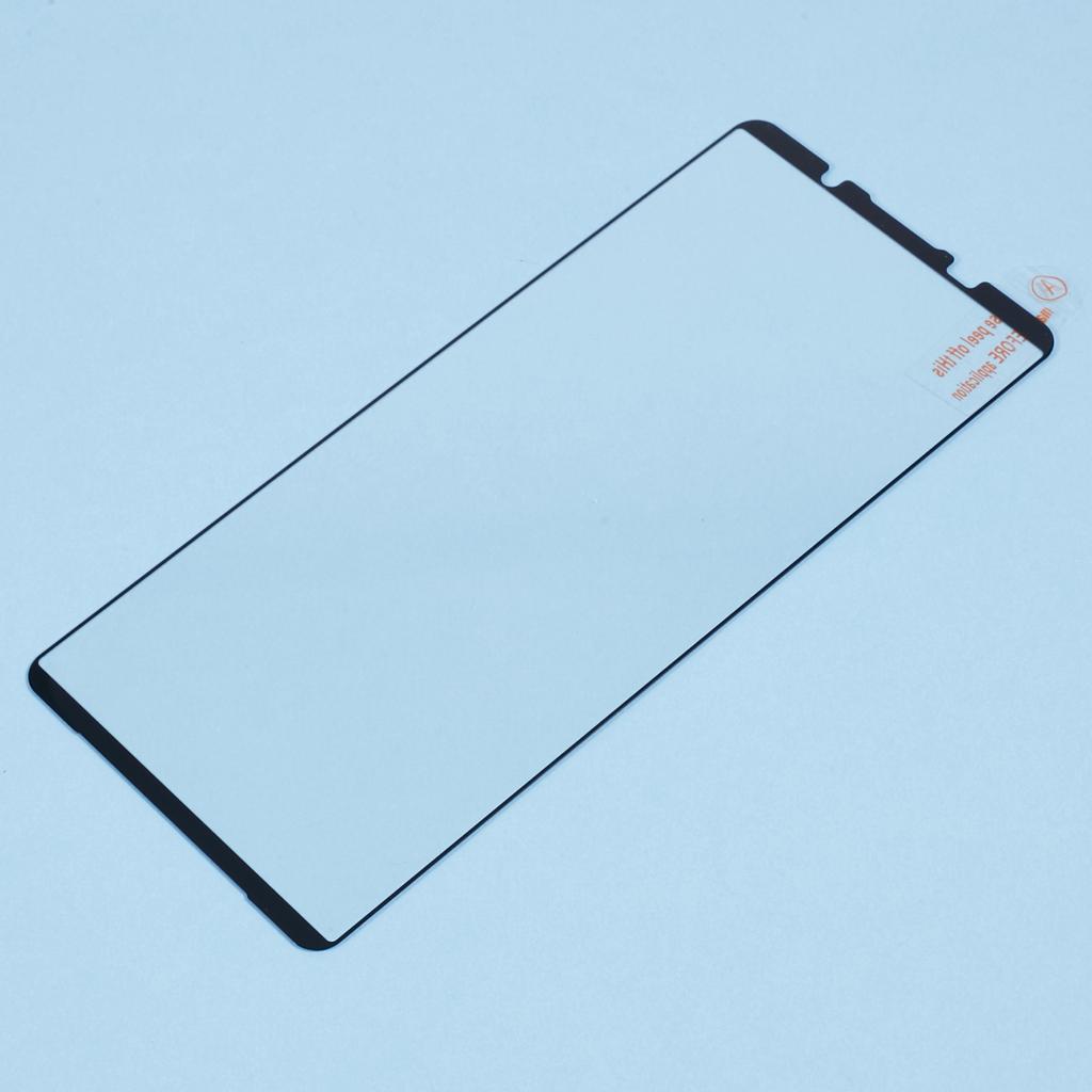 For Sony Xperia 1 VII Tempered Glass Electroplating Anti-Fingerprint Silk Printing Full Glue Screen Protector