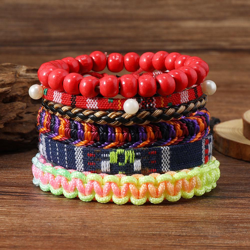 

Ethnic Style Women s Couple Bracelet Set - Creative Multi-piece Collection