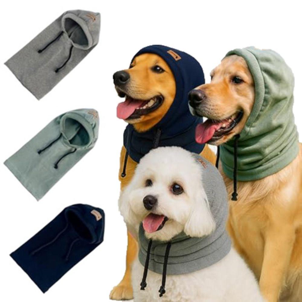 Premium Verstellbare Hunde Beruhigende Ohrenschützer Angstlinderung Anti Kälte Lärmreduzierende Kapuzenpullover Winddicht Universelles Hundebandana Schlaf