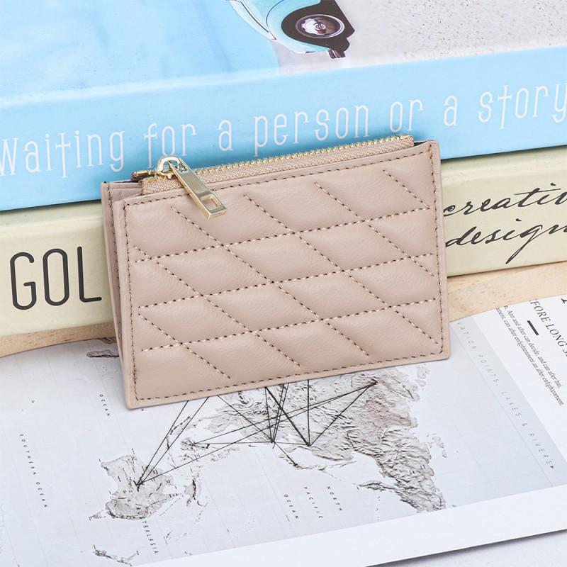 Leather Women's Mini Change Purse Multi-card ID Card Storage Bag Sheepskin Embroidery Driver's License Holder