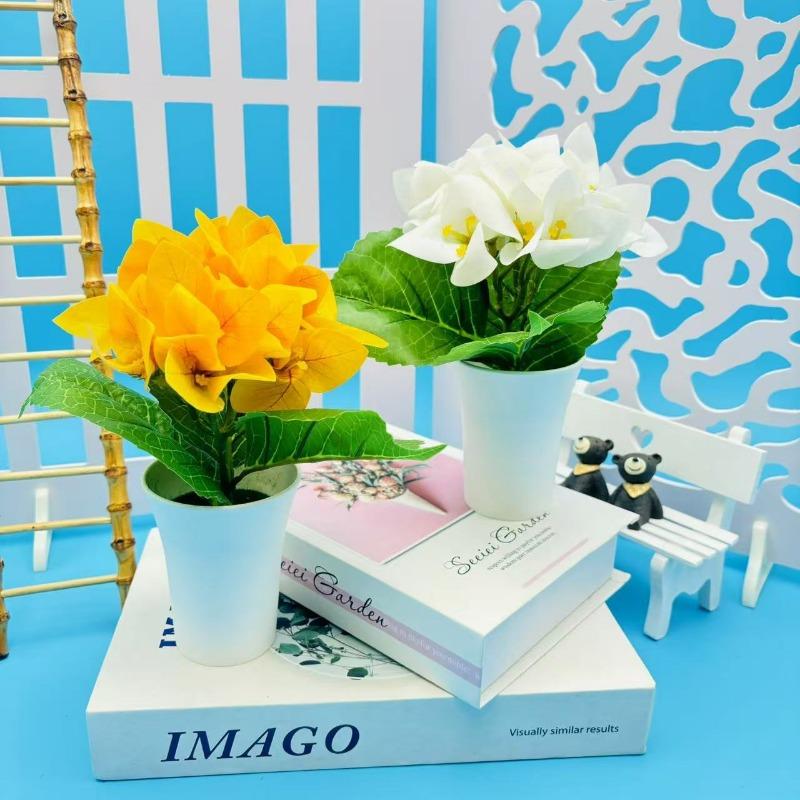 Small Decorative Items Such As Triangular Rose Mini Bonsai Artificial Flowers Artificial Green Plants and Artificial Potted Plants for Decoration