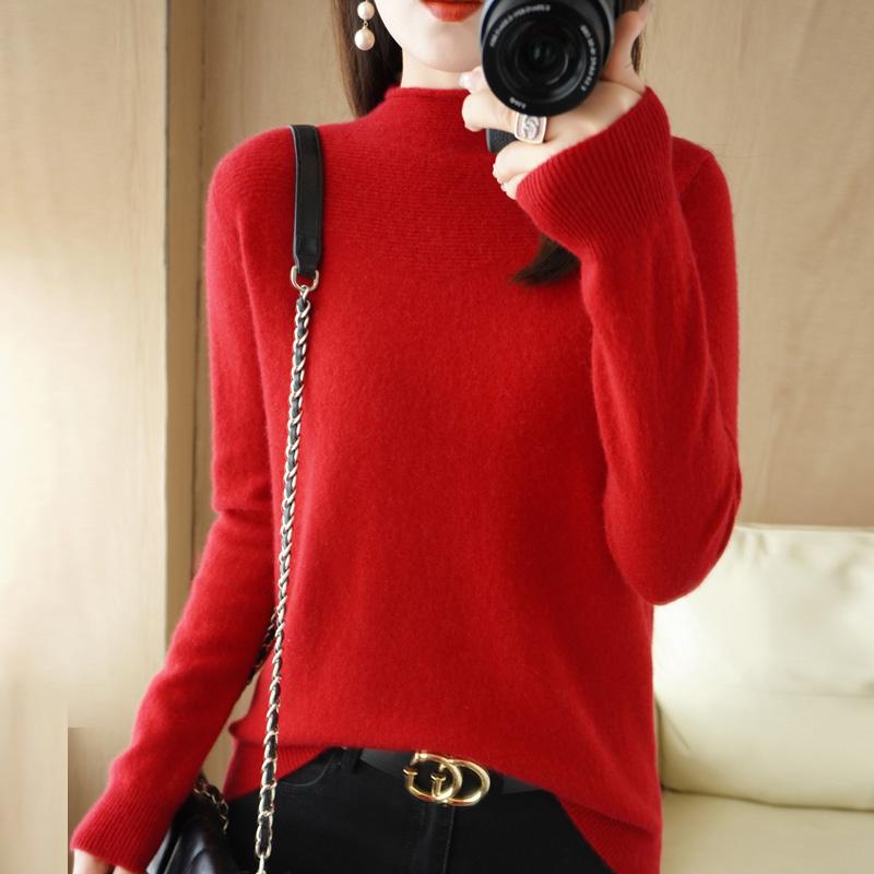 

Женский свитер, зимний вязаный пуловер, водолазка с длинным рукавом, вязаный топ, осенние мягкие теплые шерстяные свитера