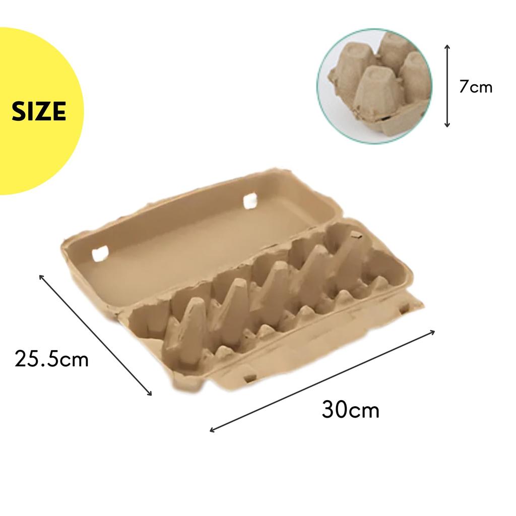 Egg Crates with Lids, Holds 6 Eggs, Set of 20, Refrigerator Storage, NYANDELMO ND-0150-R12-BN6-20p