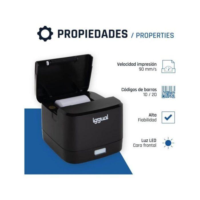 Iggual TP EASY 58 USB+RJ11 termisk skriver svart