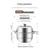 Meichu Neue Kochserie 304 Edelstahl Doppelschicht Dampfgarer