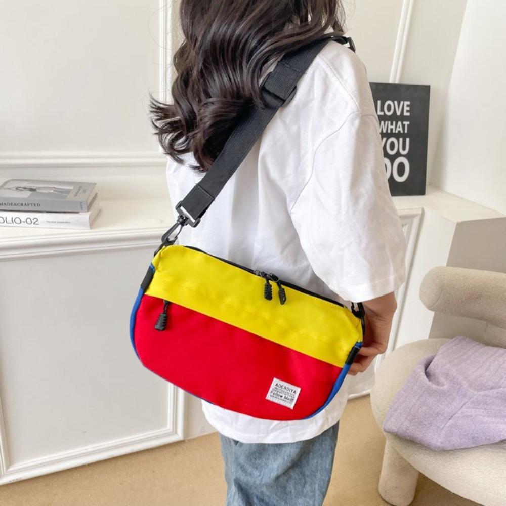 

Oxford Cloth Sports Crossbody Bag Large Capacity Messenger Sling Bag Zipper Fitness Pouch Work чорний