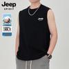 JEEP SPIRIT Men's Pure Cotton Casual Sleeveless T-Shirt