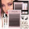 Single Cluster C Curved Multi-Hair False Eyelash Set 8-16Mmdiy Segmented Grafting Thick Eyelashes