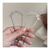 Kanzashi Hairpin Japanese Hair Accessory Pearl U-Comb Wedding Kimono Coming of Age Ceremony Recital 5-Flower Chain S