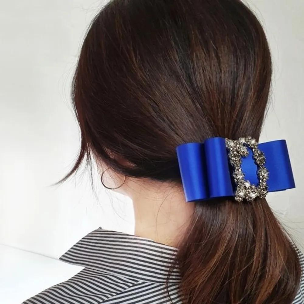 Square Splendid Big Ribbon Hairpin_Blue