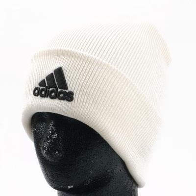 adidas Berretto con Risvolto con Logo 7666 Avorio Cappello Invernale Uomo Donna