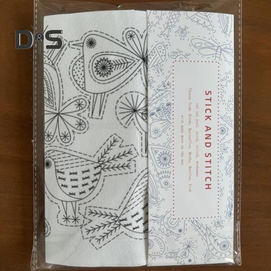 Samoprzylepny Stabilizator do Haftu Rozpuszczalny w Wodzie Stick and Stitch Papier do Haftu ze Wzorami Kwiatowymi Stabilizator Papierowy do Druku dla Miłośnika Szycia Ręcznego