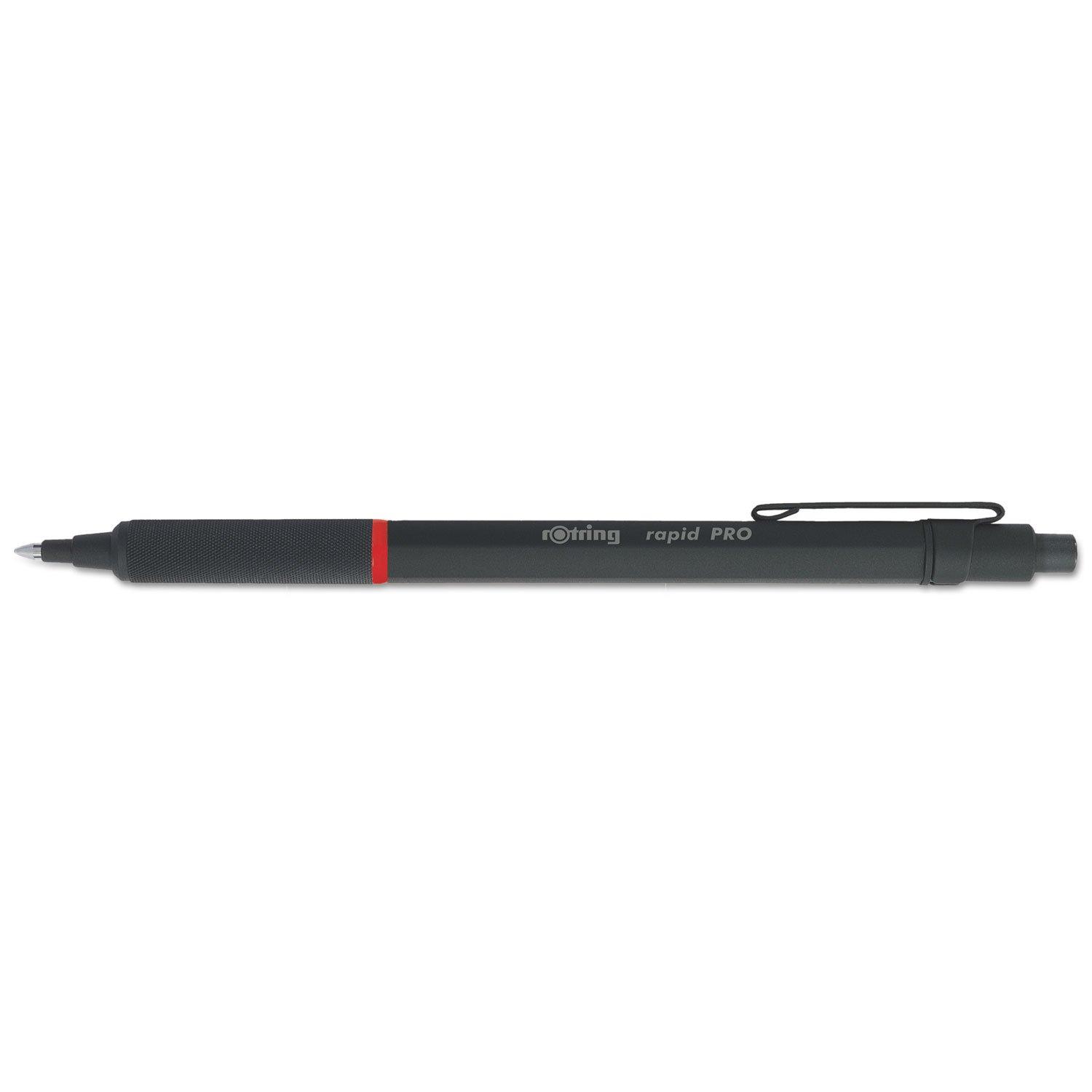 Rotring Rapid Pro Ballpoint S0949340 Pen, Black, Medium, чёрный