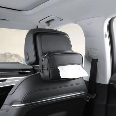 Car Tissue Box Durable Leather Car Wipes Dispenser Stylish Decoration Vehicle Tissue Holder Auto Motive Interior Accessories
