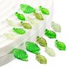 50pcs 100pcs DIY Acrylic Green Leave Pendants Charms Plastic Flower Leaf Loose Beads for Earrings Wedding Hair Jewelry Findings