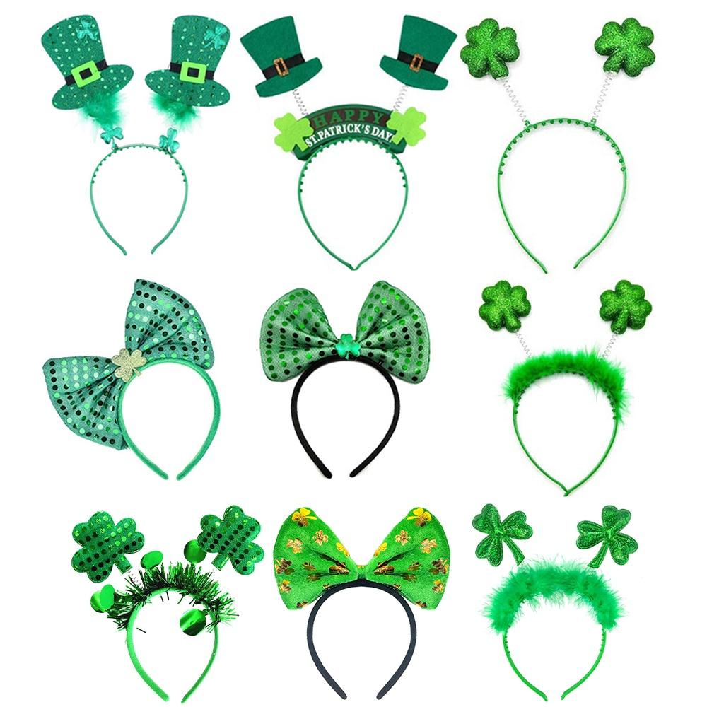 Patricks St Day Green Clover Hair Band Elf Hat Clothing Accessories Department