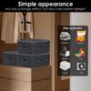 3Pcs Foldable Storage Box with Cover Clothes Storage Box with Zipper Multi Purpose Closet Organizer for Bedroom Living Room