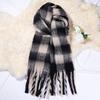 Red Plaid Scarf Female Christmas Winter Korean Atmosphere Scarf Autumn and Winter Warm with Coat Versatile Send Girlfriend